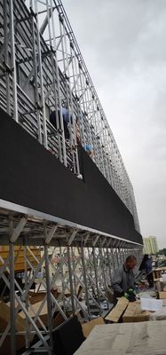 Führte offene farbenreiche geführte Bildschirmanzeige des Kabinetts p10 wasserdichten hinteren Services P10 ip65 im Freien Platte 320* 160mm für adverti