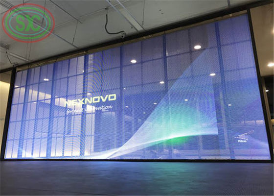 Grüne Energie durchsichtige LED-Anzeige G3.91-7.82 1000*500mm für Vorhangs-Show