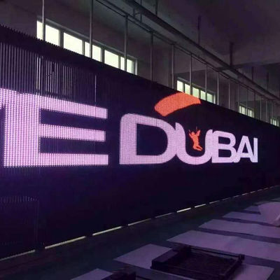 Full Color HD Flexible 4000cd/qm Transparent Led Panel transparenter Led-Bildschirm