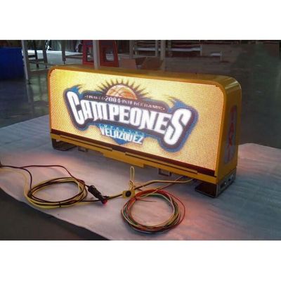 Outdoor Full Color P5 Led Display Autodach Werbezeichen Doppelseitiges Taxi-Top