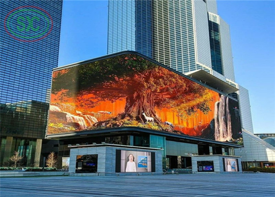 Einstellbarer Winkel Outdoor-Riesen-LED-Werbetafel anpassen LED-Panel im Stadtzentrum