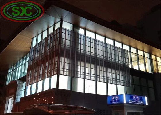 Hochhelligkeit transparentes LED-Schild G3.91-7.82 LED-Display 1000*500mm Druckguss Aluminium