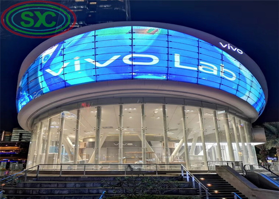 Hochhelligkeit transparentes LED-Schild G3.91-7.82 LED-Display 1000*500mm Druckguss Aluminium