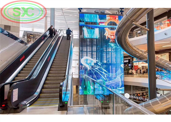 Hochhelligkeit transparentes LED-Schild G3.91-7.82 LED-Display 1000*500mm Druckguss Aluminium