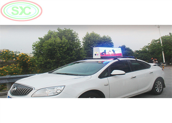 Weiße LED-Leuchten Taxi-Oberseite LED-Schild LED-Display Außen P5 P6 P10 LED-Bildschirm WIFI-Steuerung