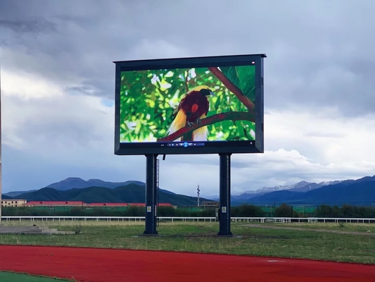 Farbenreiche Werbung p10 960X960MM im Freien führte Anzeigenvideowand des örtlich festgelegten Mietanzeigenanschlagtafelzeichen-Schirmes