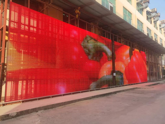 Guter Preis Zeigen transparente Mesh Building Facade Advertising Video-Wand Pantalla des Vorhang-P15.625 LED-Schirm an Online