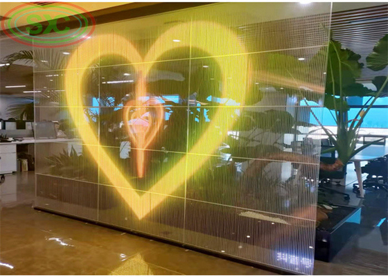 Wasserdicht IP43 und transparenter LED-Bildschirm mit 1000 Stunden durchschnittlich ohne Ausfall