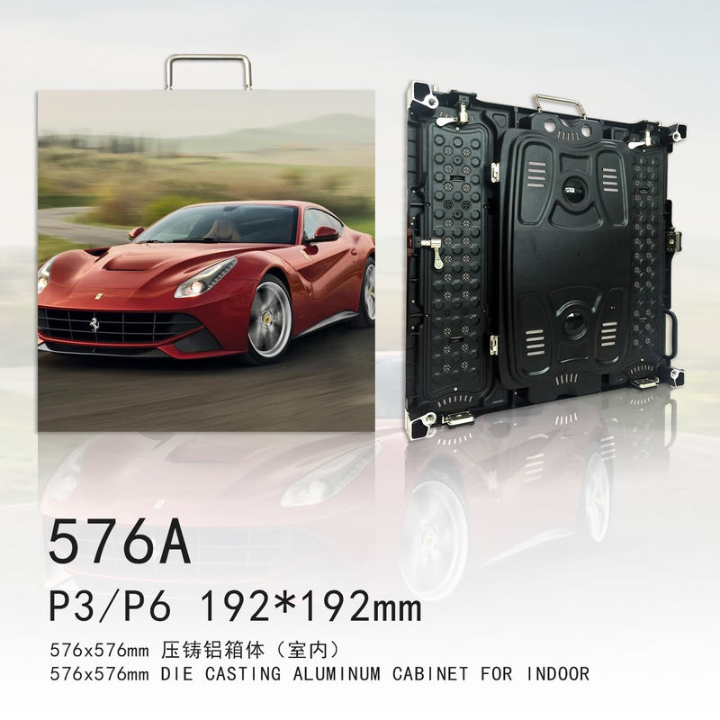 Innenmietbleischirm P3 Entschließung IP43 des Druckguss-Aluminiumkabinett-4K