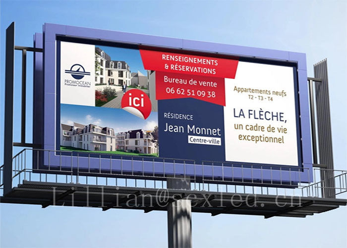 120° / 60° Betrachtungswinkel LED-Billboard mit 3840Hz Bildwiederholrate für wasserdichte Außenwerbung