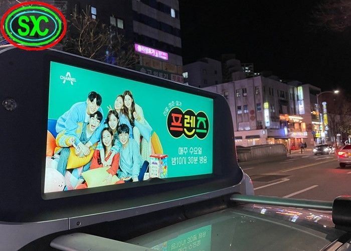 Outdoor Full Color Double Side Taxi P5 Werbung LED-Display Fahrzeugdachschild Wasserdicht