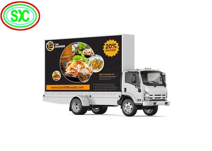 60Hz Bildrate P3 Mobile Truck LED-Bildschirm für mobile Produkteinführungsbildschirme