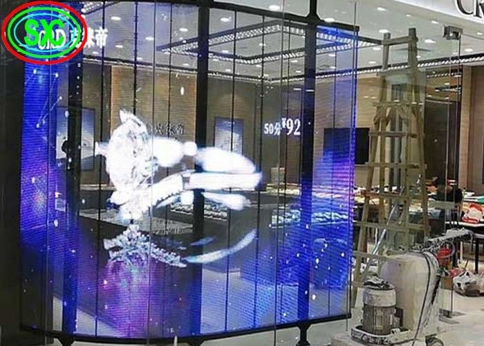 SMD2121 Transparenter LED-Bildschirm Vollfarbe Werbung Fensterschilder Transparentes LED-Display