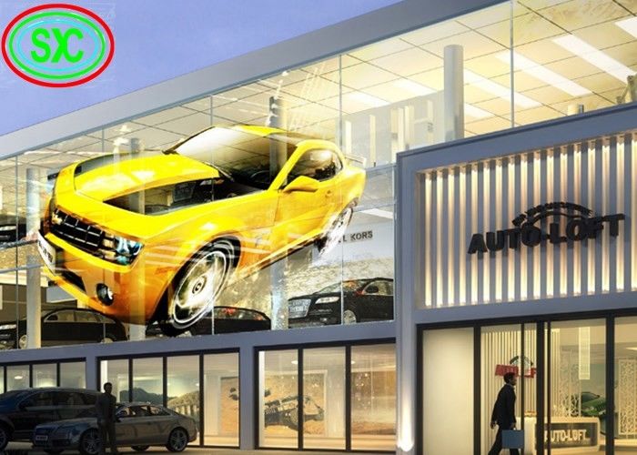 Vollfarbiges Gebäude P3.91-7.82 Transparenter LED-Bildschirm Innenraum 1920Hz 5V Gleichstrom