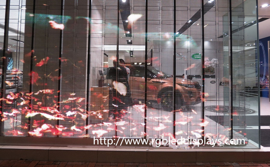 Werbung für Glasgeschäfte P3.91-7.82 Pantalla Transparente LED-Bildschirm