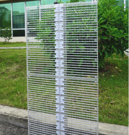 IP30 hd Innenraum P5.21 Transparent LED Bildschirm Pixeldichte 36864 Punkte / m2 transparenter Videobildschirm