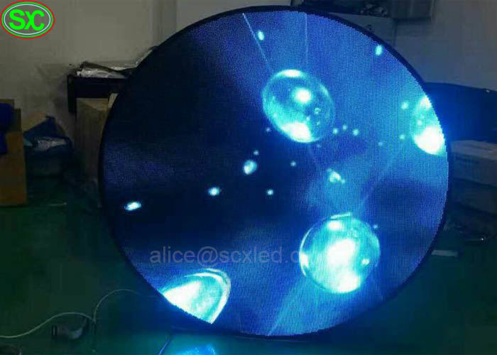 Innenrunde scharfe Videowerbungsled Schirme p 4 mit CER-UL MBI5124 IC