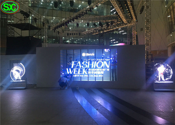 Transparenter LED Schirm P12mm in hohem Grade für Autogeschäfts-Glaswand, DC5V60A