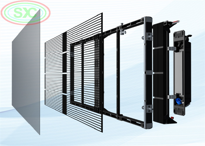 Vollfarbige G3.91-7.82mm transparente LED-Display-Videowand für Restaurants