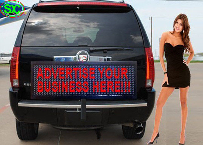 Einzelne Zeichen-Anzeige des rote Farbauto-LED mit Meanwell-Stromversorgung, hohe Defitinations-Rückseite des Autos