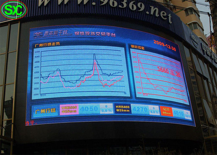 SMD P10 imprägniern Kurvenbereich zylinderförmige Vorhang LED-Anzeige 360 Grad