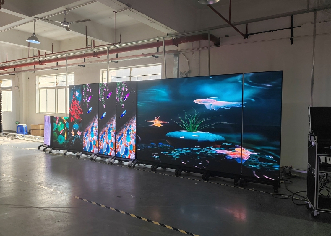 4mm Auflösung Novastar P2.6 P2.97 P3.91 P4.81 Außenvermietung LED-Display mit Aluminium-Schrank 1R1G1B Pixel-Konfiguration
