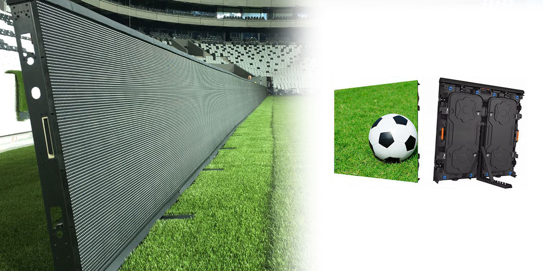 Hohe Helligkeit ≥6500cd/m2 Stadium-LED-Display mit 60 Hz Bildrate und IP65-Klasse