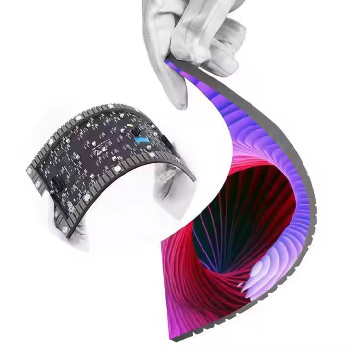 P4 Kurve LED Video Bildschirm Vorhang Flexible LED Display Modul in voller Farbe