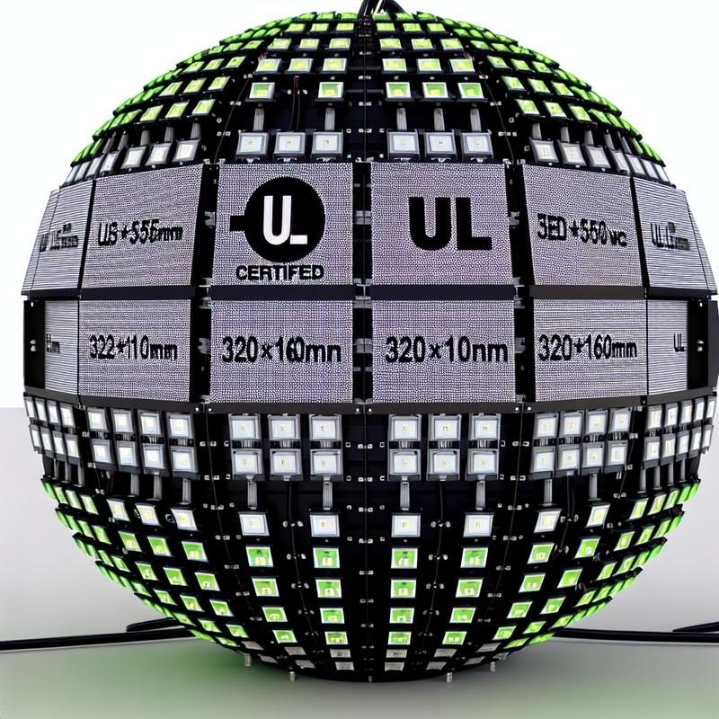 UL-zertifizierte Front-Service-Kugel-LED-Anzeige mit 320 * 160 mm Modulgröße und UL-Zertifizierung