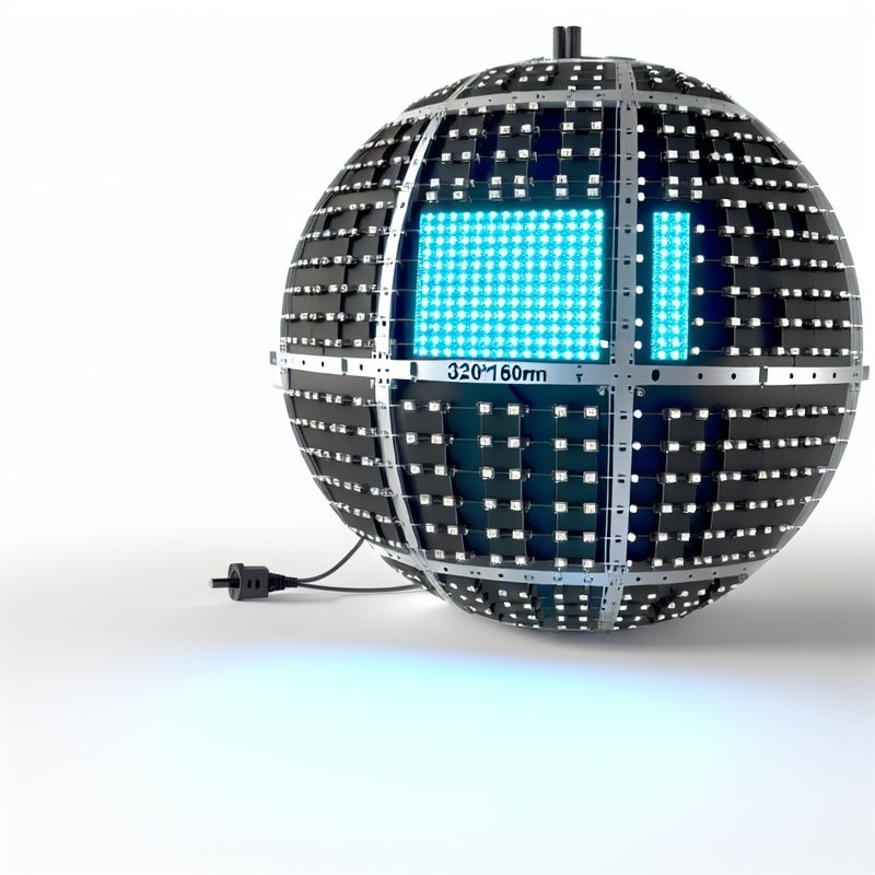 DC5V Spannungssphären-LED-Bildschirm mit 320*160mm Modulgröße und Epistar-LED-Chip