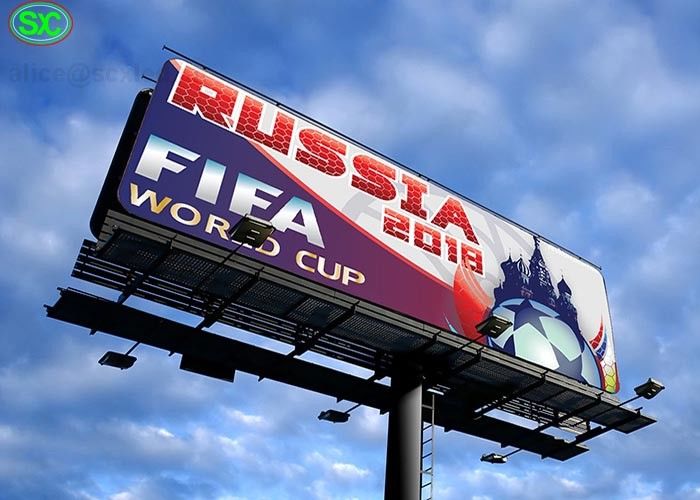 Schirm-Anschlagtafel-ultra dünner Körper-Entwurf 6mm Pixel-LED für Fußball-Weltmeisterschaft