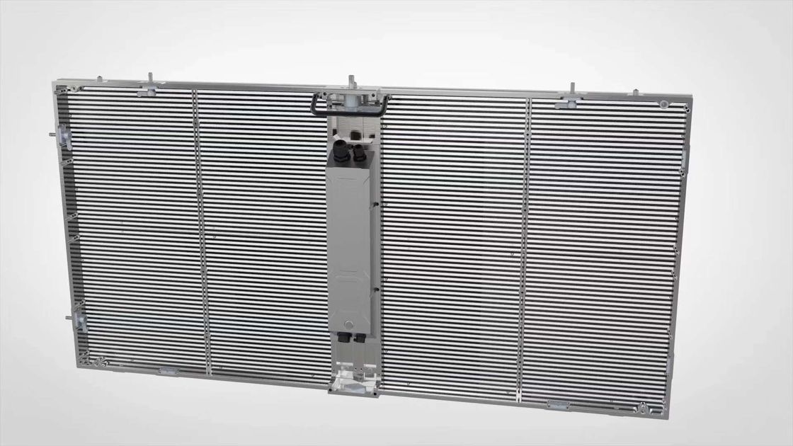 3,91 mm transparente Vollfarb-LED-Bildschirmplatte für Glasvorhangfassaden