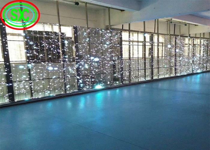 Werbeanzeige Epistar Chip Transparent Led Vorhang Bildschirm transparenter LED-Bildschirm transparentes Glas LED-Display