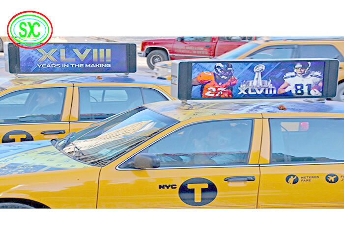 Wasserdichtes Auto-LED-Signal-Display im Außenbereich Vollfarben-Taxi-Dachbildschirm doppelseitig