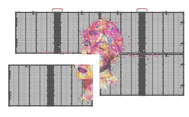 P3.91-7.82mm Transparente LED-Anzeige für Innenräume 1500nits SMD Videowand