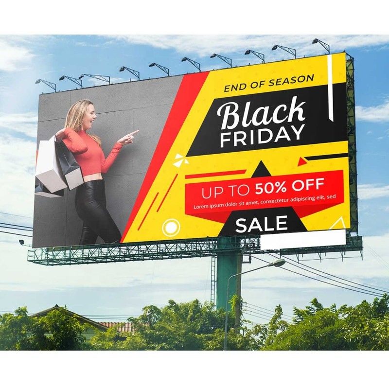 P3.91 Outdoor-Billboard 5000 Nits Helligkeit 500*500mm 1R1G1B Led-Billboard