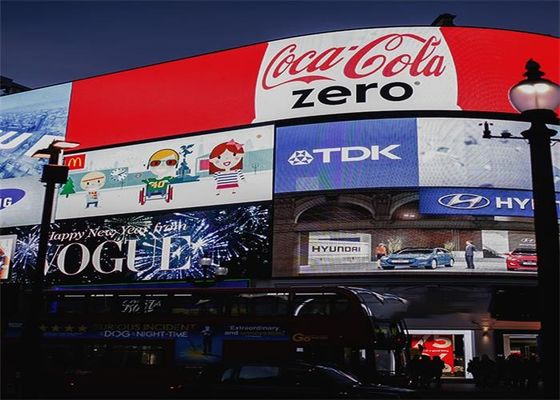 Bleischirm P10 kurvte im Freien, wasserdichtes IP65 Videowand