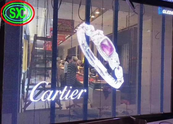 Guter Preis Aluminium-Schrankmaterial Transparenter LED-Bildschirm mit 6,2 kg Schrankgewicht Online