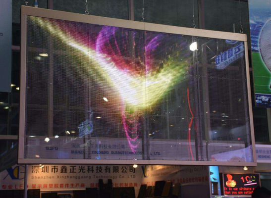 Guter Preis P0.9 Großer transparenter LED-Bildschirm / kundenspezifischer transparenter Videobildschirm Online