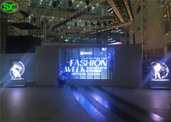 Guter Preis Transparenter LED Schirm P12mm in hohem Grade für Autogeschäfts-Glaswand, DC5V60A Online