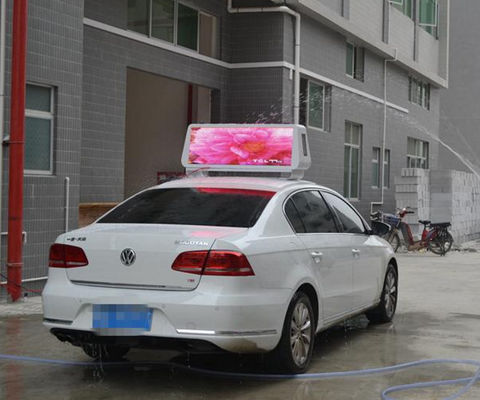 Guter Preis P6.67 Outdoor Taxi Dach LED-Anzeige Helligkeit 1800 mcd 3G WIFI RGB Druckguss-Aluminium LED Auto Heckscheibe Digitalanzeige Online