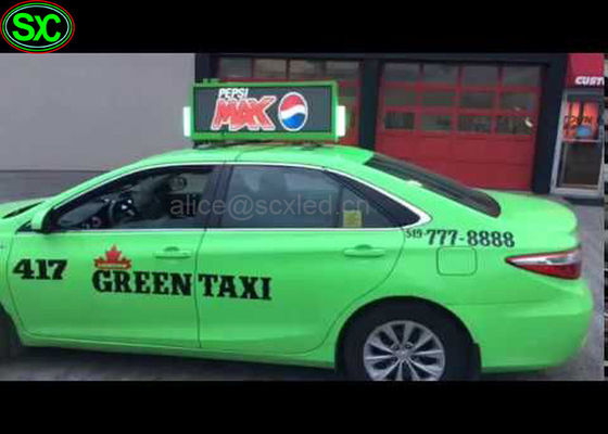 HD-Video IP65 imprägniern geführte Zeichenanzeige des Autos Dach, geführtes Zeichendoppeltes mit Seiten versah