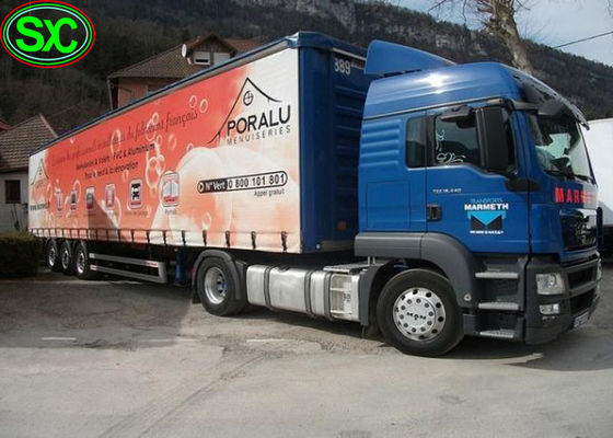 Guter Preis Angebrachter Werbungs-Anhänger-Fernseh-LKW führte Schirm-Zeichen P4 für Gebrauch im Freien Online