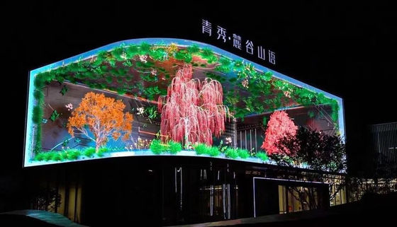 Hochwertiges P5 960X960mm Werbung Festanlage Wasserdichte LED-Videowand, unterstützende geschwungene Ecke,3840hz