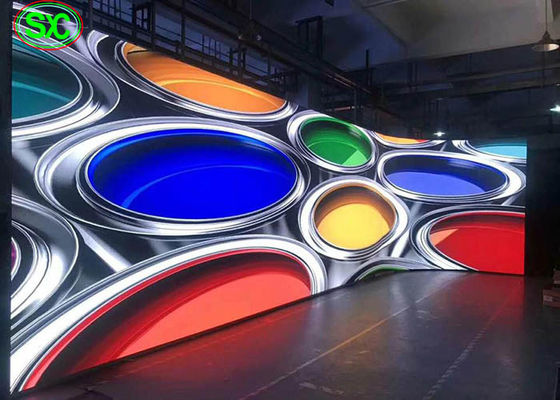 P4 gebogener Videowand farbenreicher farbenreicher LED Innenmietschirm LED-Anzeigen-