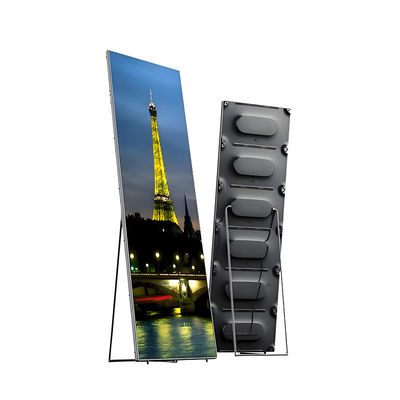 Guter Preis Aluminium-Schrank LED-Plakat-Display 680x2000mm Bildschirmgröße P1.86mm Tonhöhe für Ihren Marketingplan Online