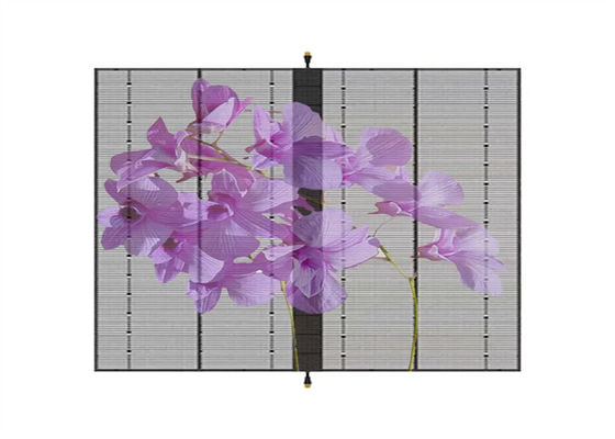 Innenraum P3.9-7.8 Vollfarbiger transparenter LED-Display-Bildschirm Smd gekrümmter LED-Video-Wandglas Led-Bildschirm für Schaufenster