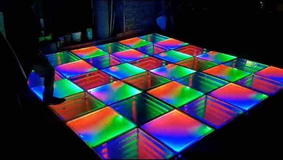 Guter Preis Indoor-LED-Tanzfläche mit leuchtendem Effekt in RGB-Farben und Bodenbeleuchtung Online