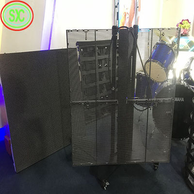 Fahrmethode Durchsichtiges LED-Display Aluminium-Schrankmaterial für Innenwerbung