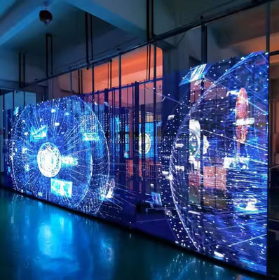 Guter Preis Modulgewicht 0,2 kg PC Transparentes LED-Bildschirm mit SMD2121 LED-Typ und wasserdicht IP43 Ideal für Fensterbildschirme Online
